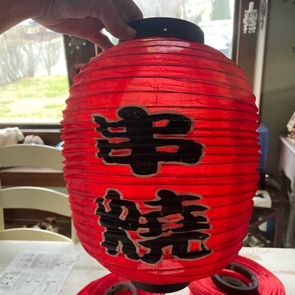Japanese Red Silk Hanging Sushi Bar Lanterns Ramen Talk Sushi To Me Party Decor - Picture 11 of 14